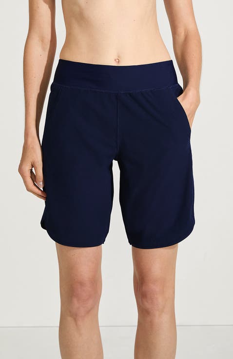 5" Quick Dry Elastic Waist Board Shorts Swim Cover-up Shorts with Panty