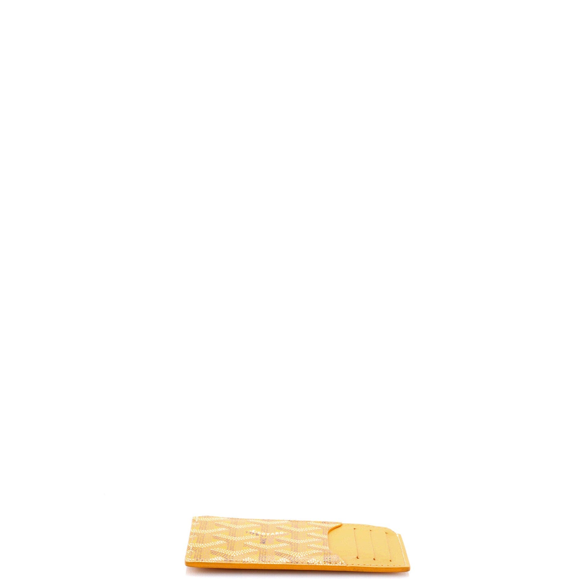 Bourbon Zipped Card Holder Coated Canvas, Alternate, color, Yellow