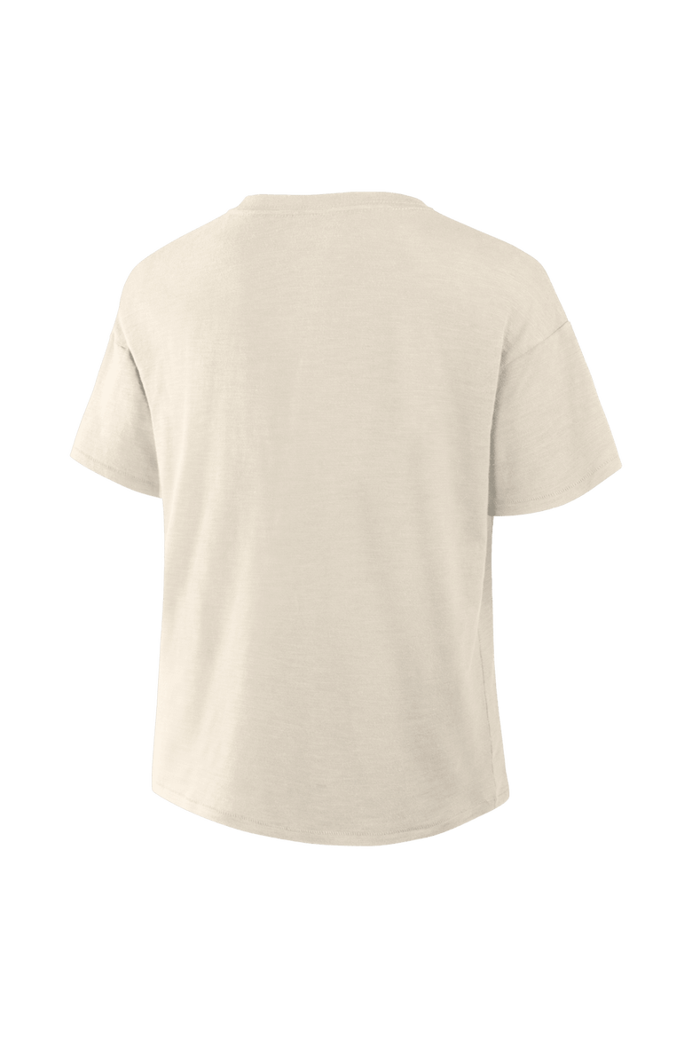 Women's Fanatics  Cream Los Angeles Dodgers Legacy Stadium Slub Notch Neck T-Shirt, Alternate, color, Cream
