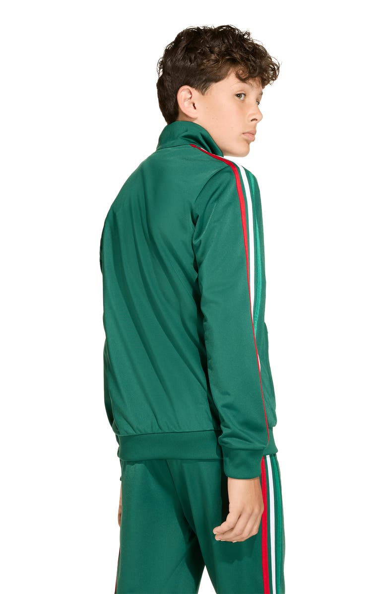 adidas Originals Kids' Firebird Recycled Polyester Track Jacket, Alternate, color, Team Dark Green/Dark Football Gold
