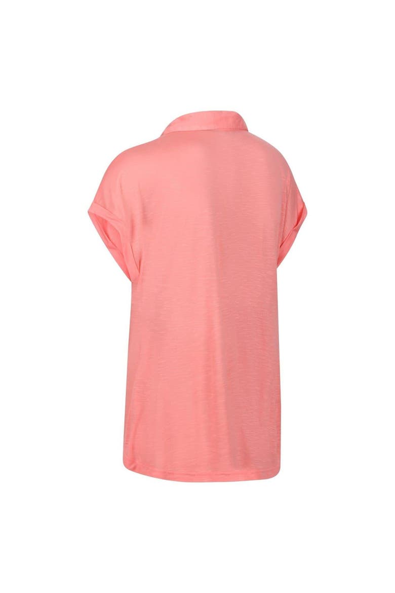 Plain V Neck Polo Shirt, Alternate, color, Shell Pink