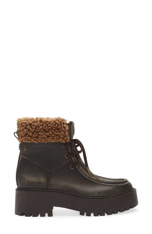 Sam Edelman Elara Faux Shearling Lug Sole Boot In Brown