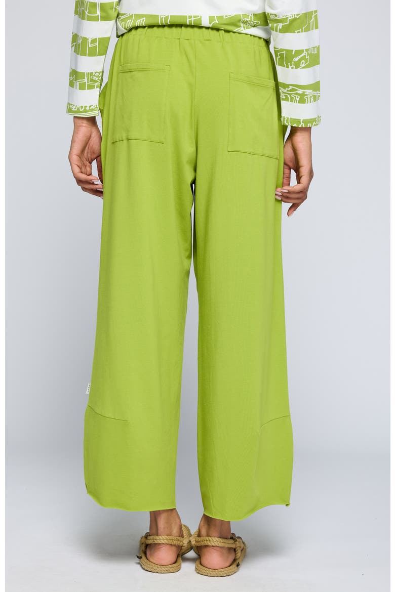 Ilaria Curved Jersey Pants, Alternate, color, Lime