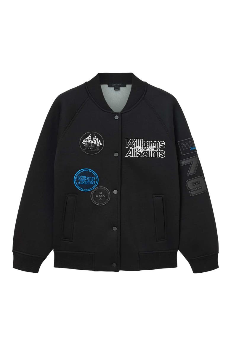 Nico Cotton Blend Bomber Jacket, Alternate, color, BLACK