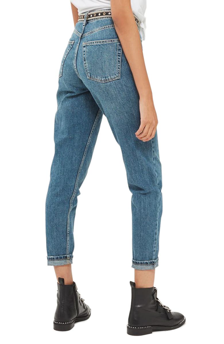 Topshop Mom Jeans, Alternate, color,