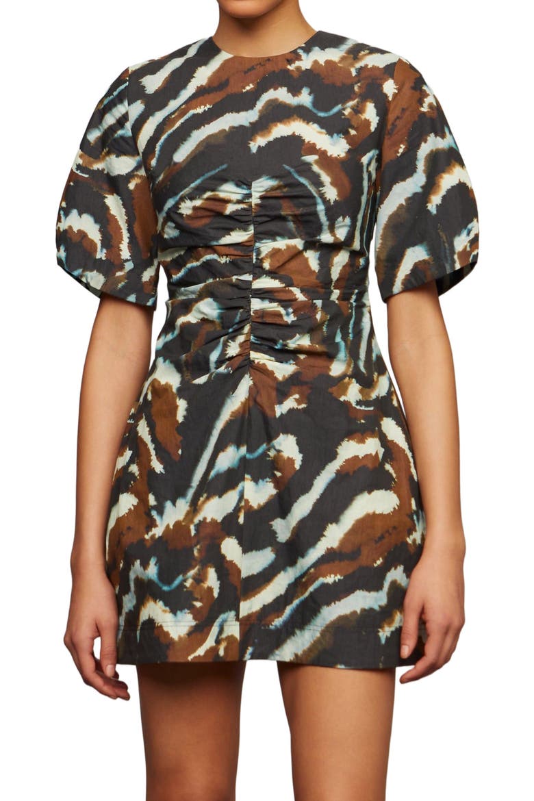 Tanner Puff Sleeve Mini Dress, Alternate, color, Aerial Terrain
