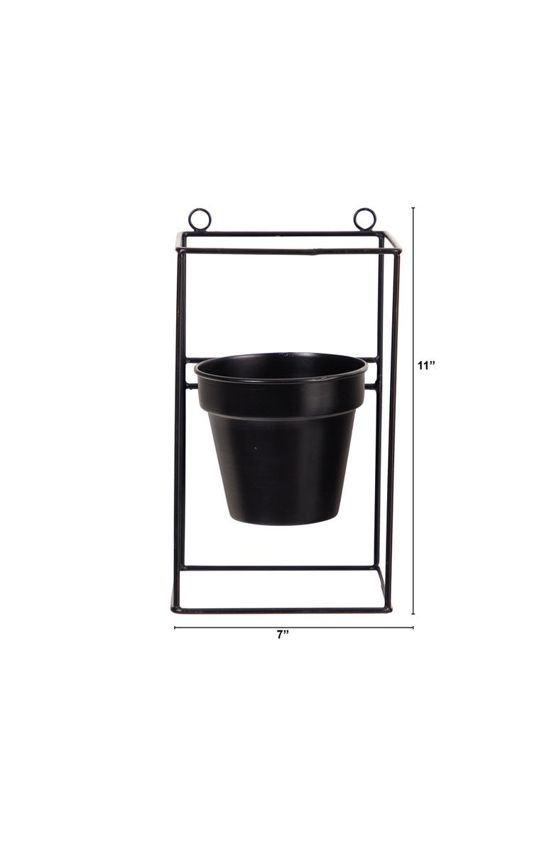 NEARLY NATURAL 11-in Decorative Wall Planter, Alternate, color, Black