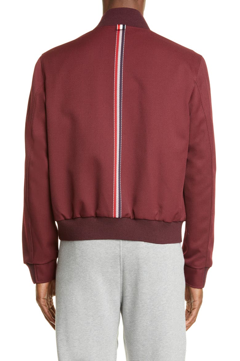 Twill Bomber Jacket, Alternate, color, BURGUNDY