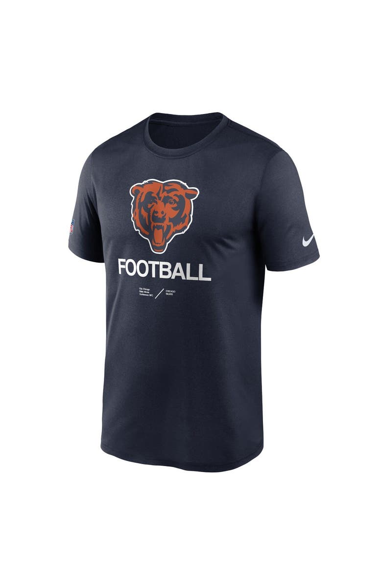 Nike Men's Nike Navy Chicago Bears Sideline Infograph Performance T-Shirt, Alternate, color, 