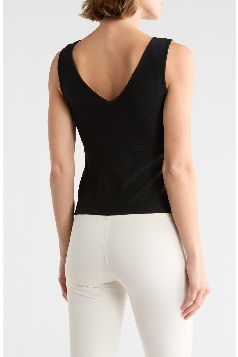 Susie V-Neck Tank Top, Alternate, color, BLACK