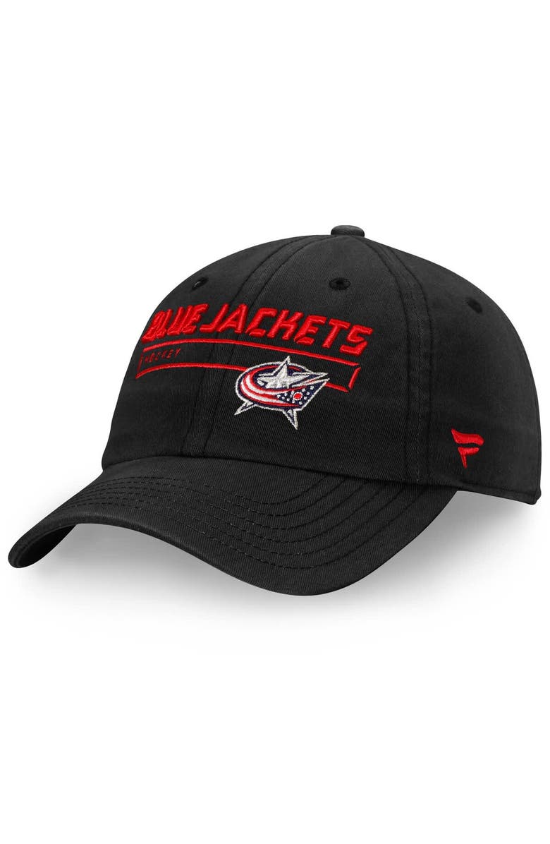 FANATICS Men's Fanatics Black Columbus Blue Jackets Authentic Pro Rinkside Fundamental Adjustable Hat, Main, color, Black