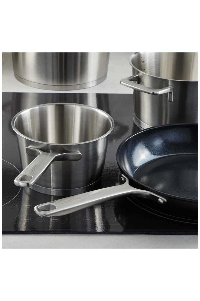 Dina Meta 7-Piece Cookware Set, Alternate, color, BLACK/SILVER