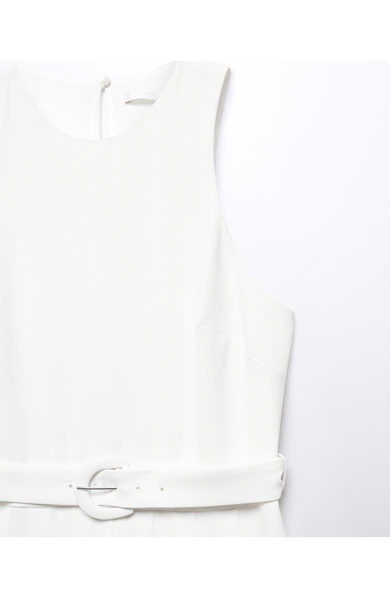 MANGO Belted Sleeveless Wide Leg Jumpsuit, Alternate, color, 