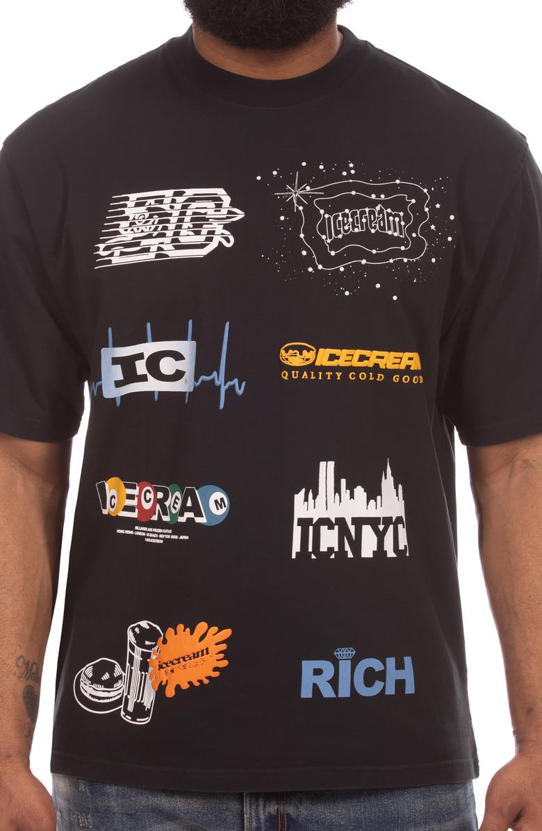 ICECREAM Rich Graphic T-Shirt, Alternate, color, Black