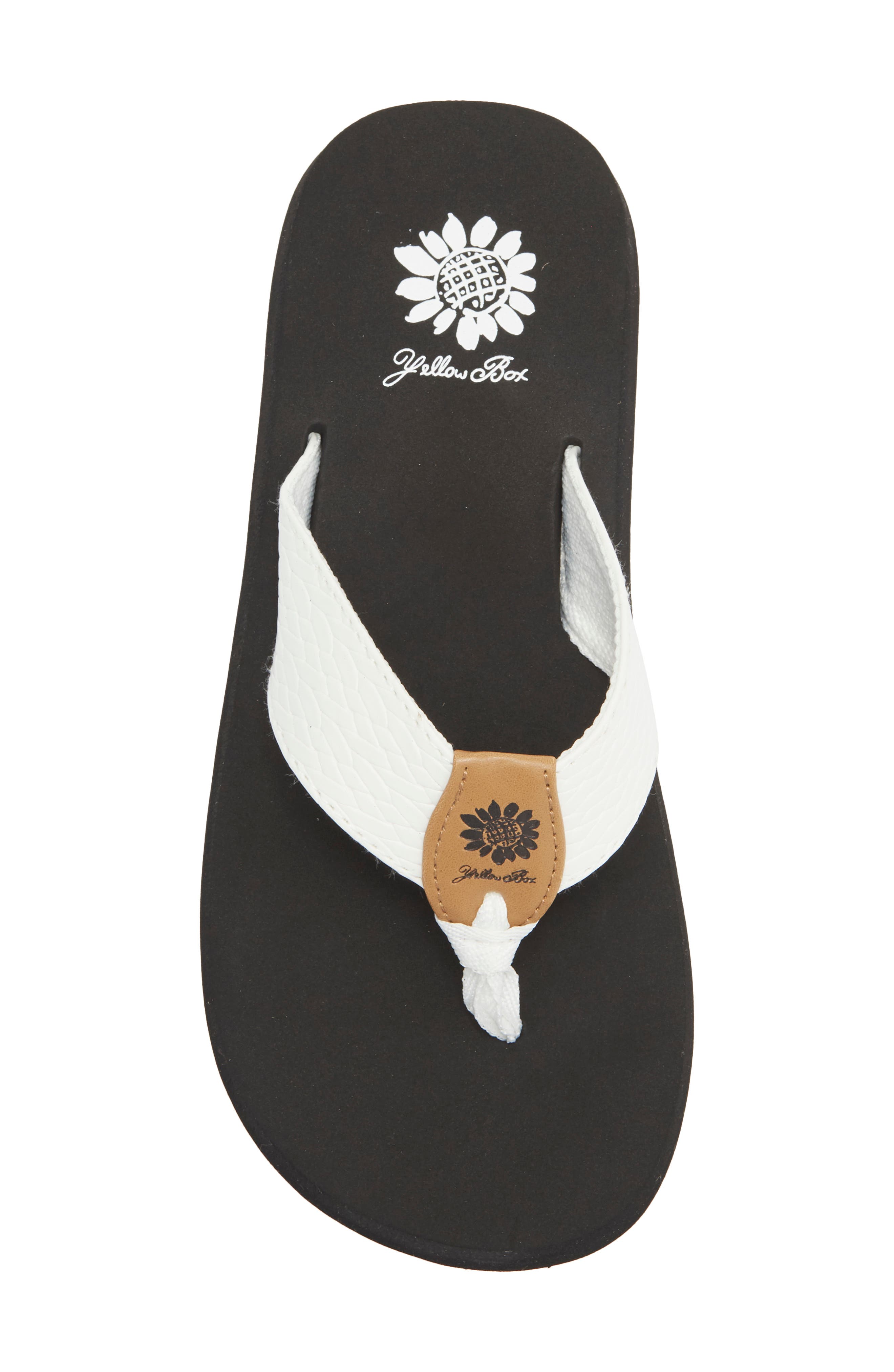 Yellow Box Premium Flax Flip Flop, Alternate, color, White