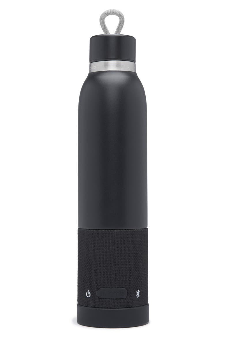Double Wall Insulated Water Bottle & Detachable Bluetooth® Speaker, Main, color, MIDNIGHT BLACK