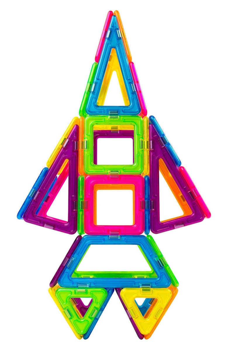 Magformers 'Creator' Neon Magnetic 3D Construction Set, Alternate, color, 