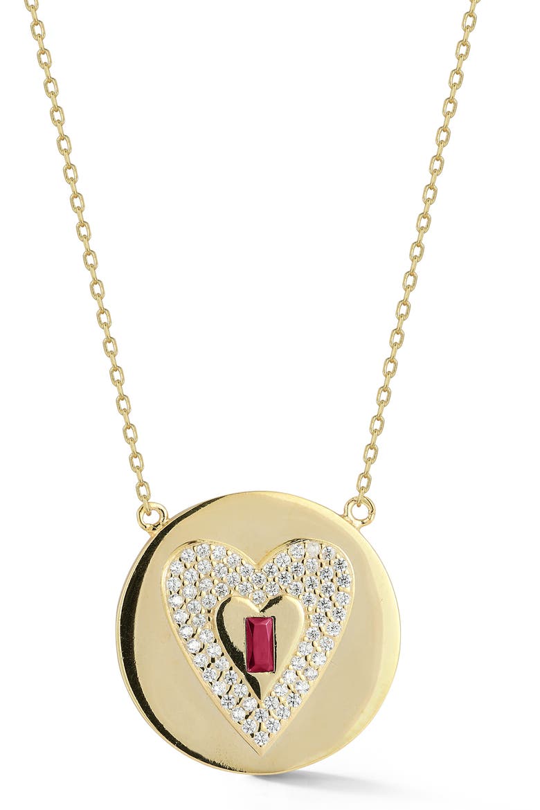 Heart Pendant Necklace, Main, color, GOLD