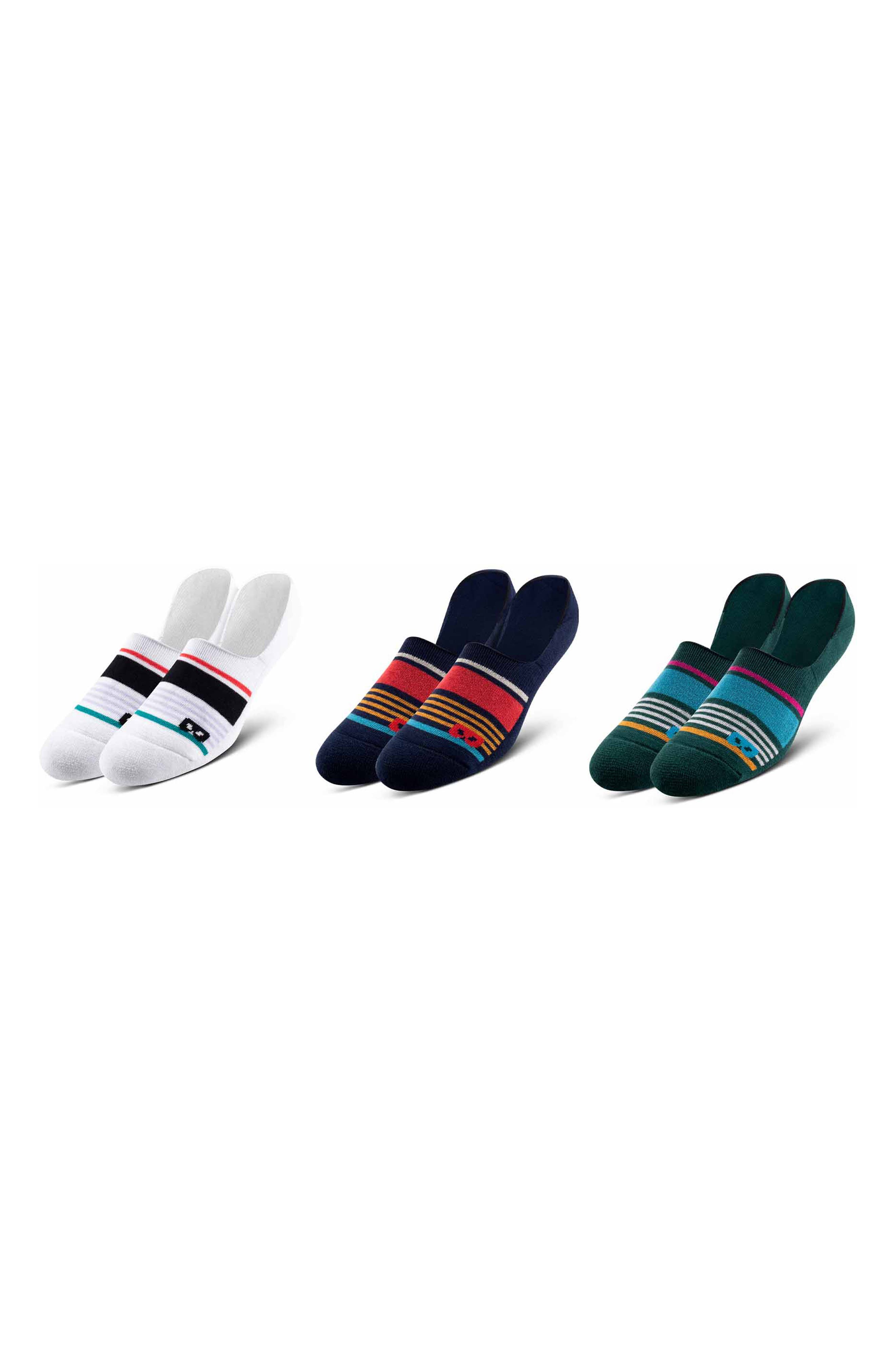 3-Pack Cushion No-Show Socks