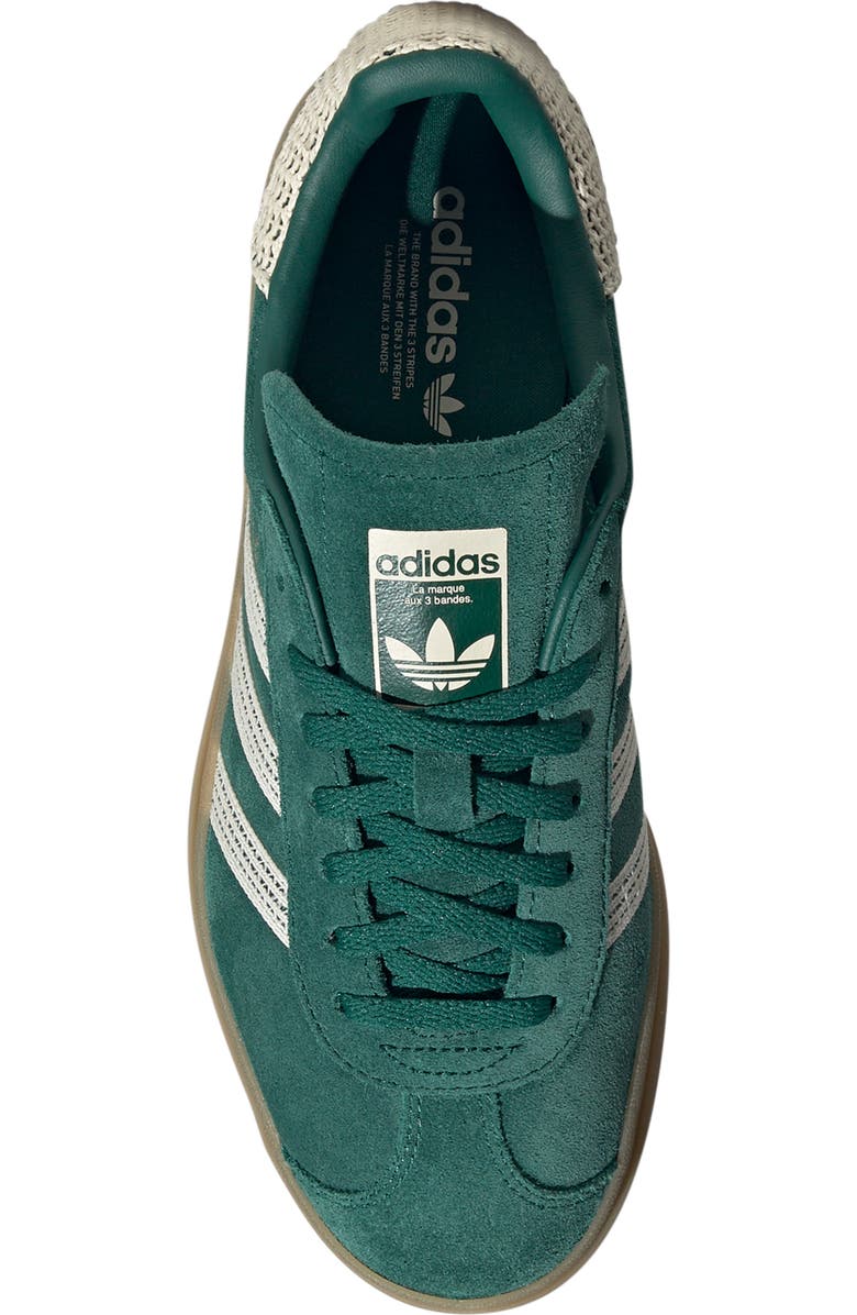 adidas Gazelle Bold Platform Sneaker, Alternate, color, Collegiate Green/White/ Gold