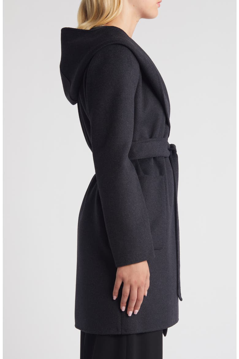 Hooded Wrap Coat, Alternate, color, CHARCOAL