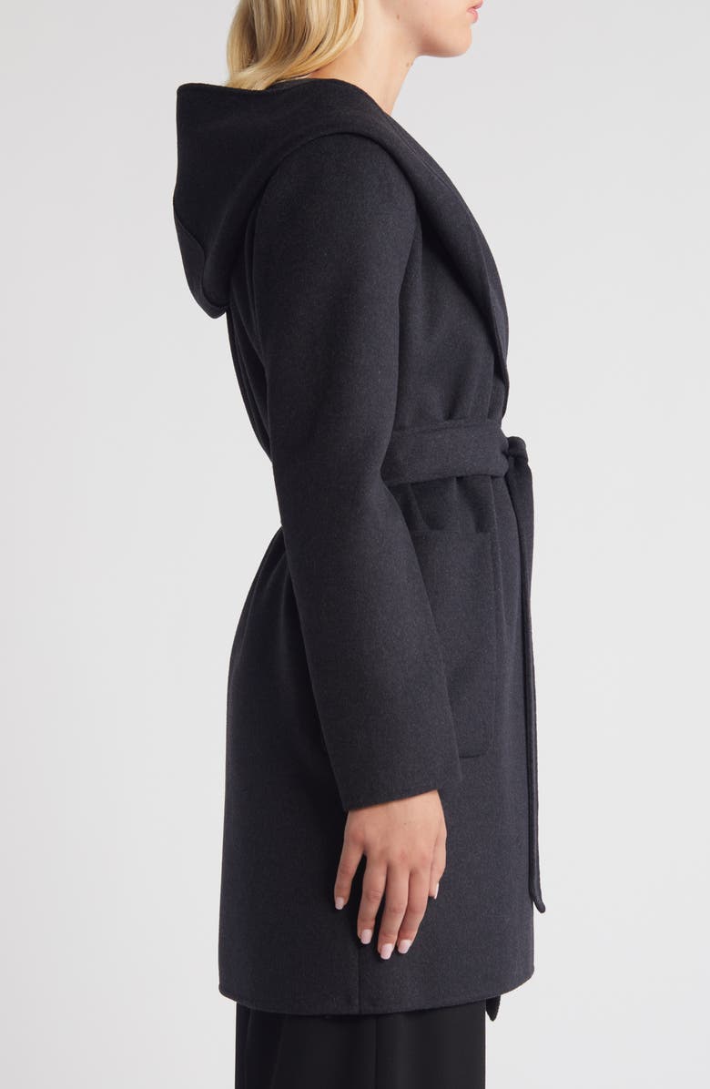 BCBGMAXAZRIA Hooded Wrap Coat, Alternate, color, 