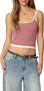 EDIKTED Saylor Stripe Knit Tank Top
