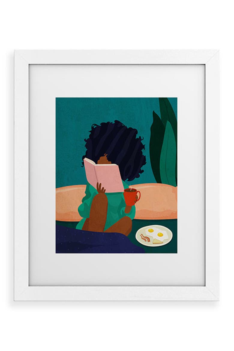 Stay Home No. 5 Framed Wall Art, Main, color, WHITE FRAME 13X19