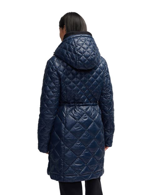 Pajar Halona Lightweight Diamond Quilt Packable Puffer In Navy
