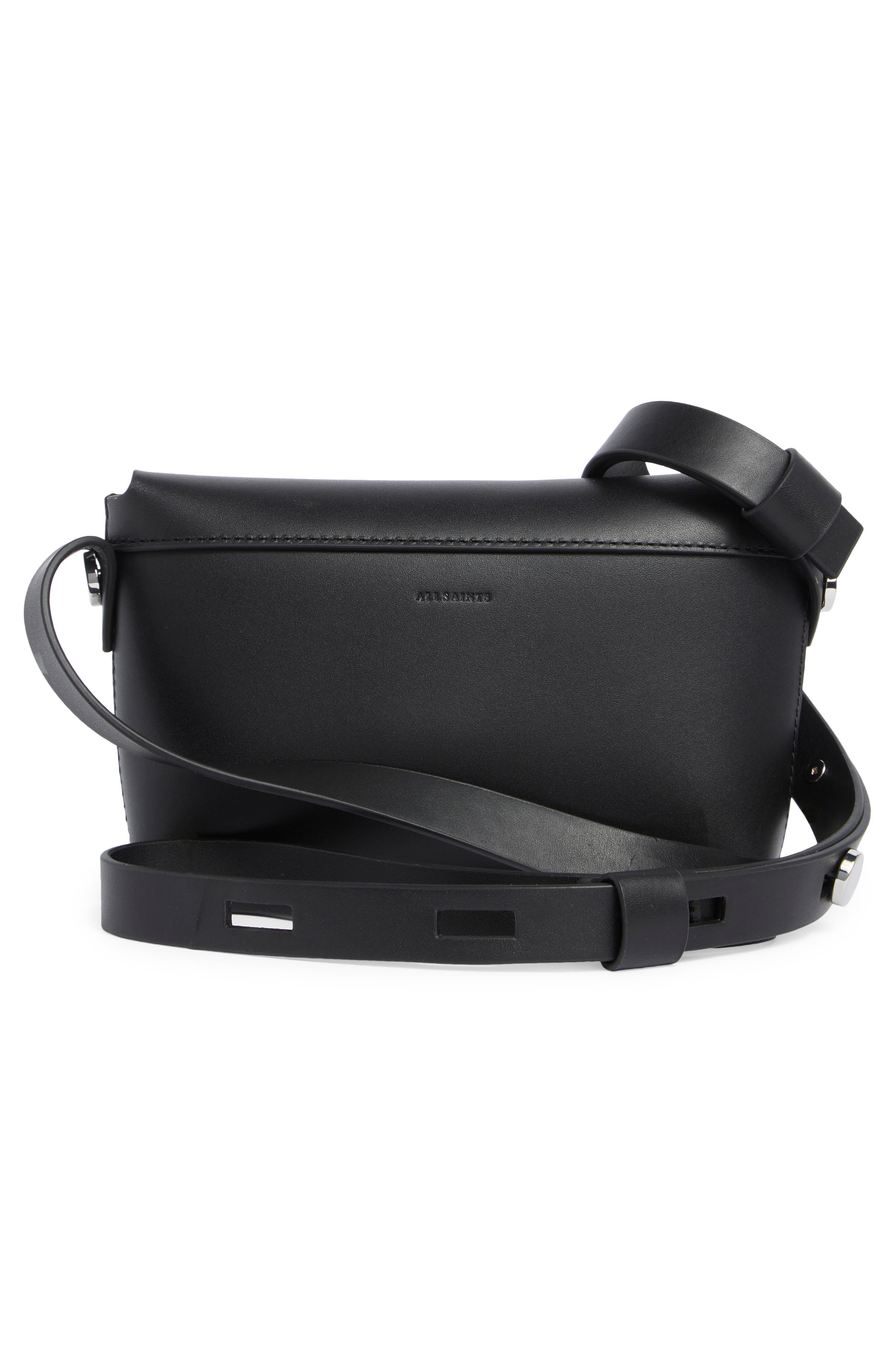 AllSaints Francine Crossbody Bag, Alternate, color, Black