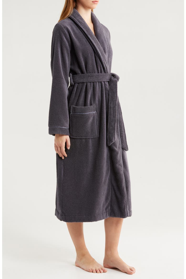Hydro Cotton Terry Robe, Alternate, color, GREY STONEHENGE