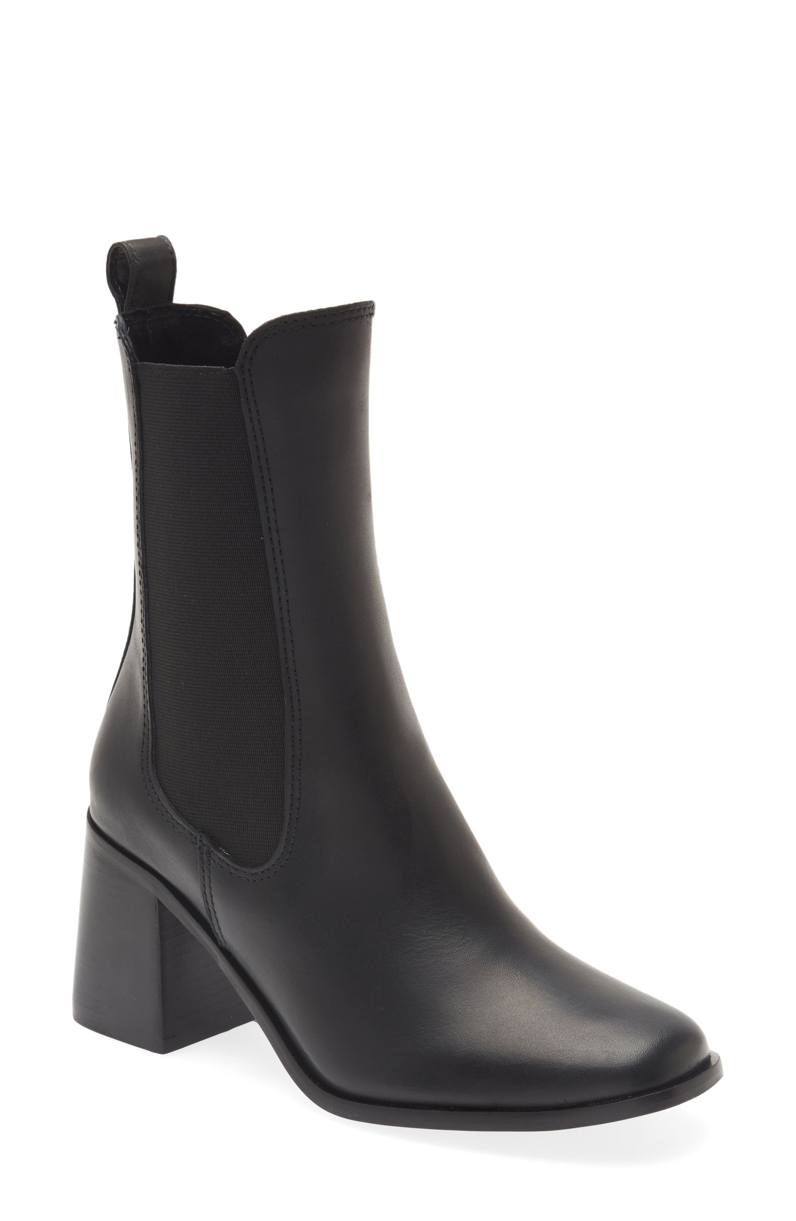 Steve Madden Argent Square Toe Chelsea Boot, Main, color, 