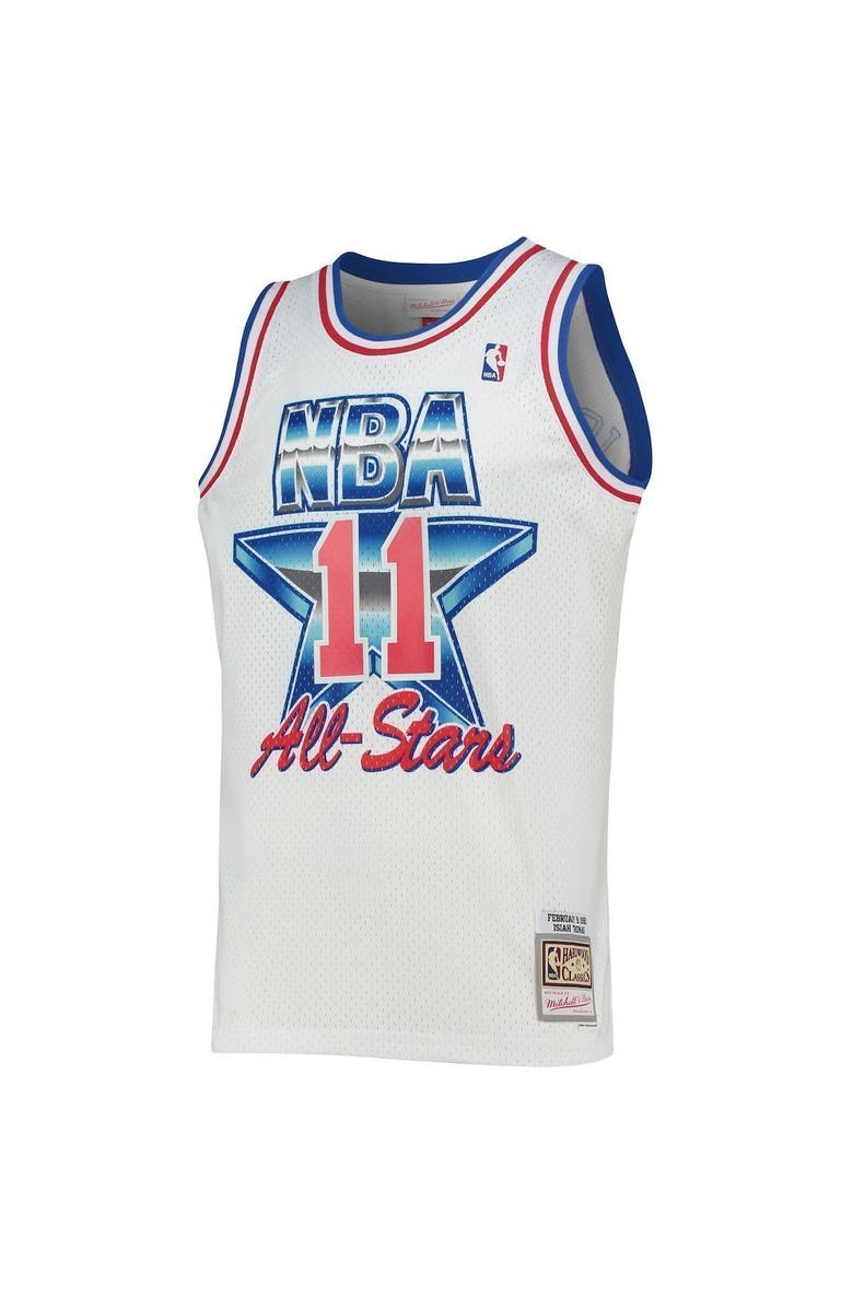 Mitchell & Ness Men's Mitchell & Ness Isiah Thomas White Eastern Conference Hardwood Classics 1992 NBA All-Star Game Swingman Jersey, Alternate, color, 