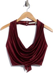 ALICE + OLIVIA Ayanna Cowl Neck Halter Top