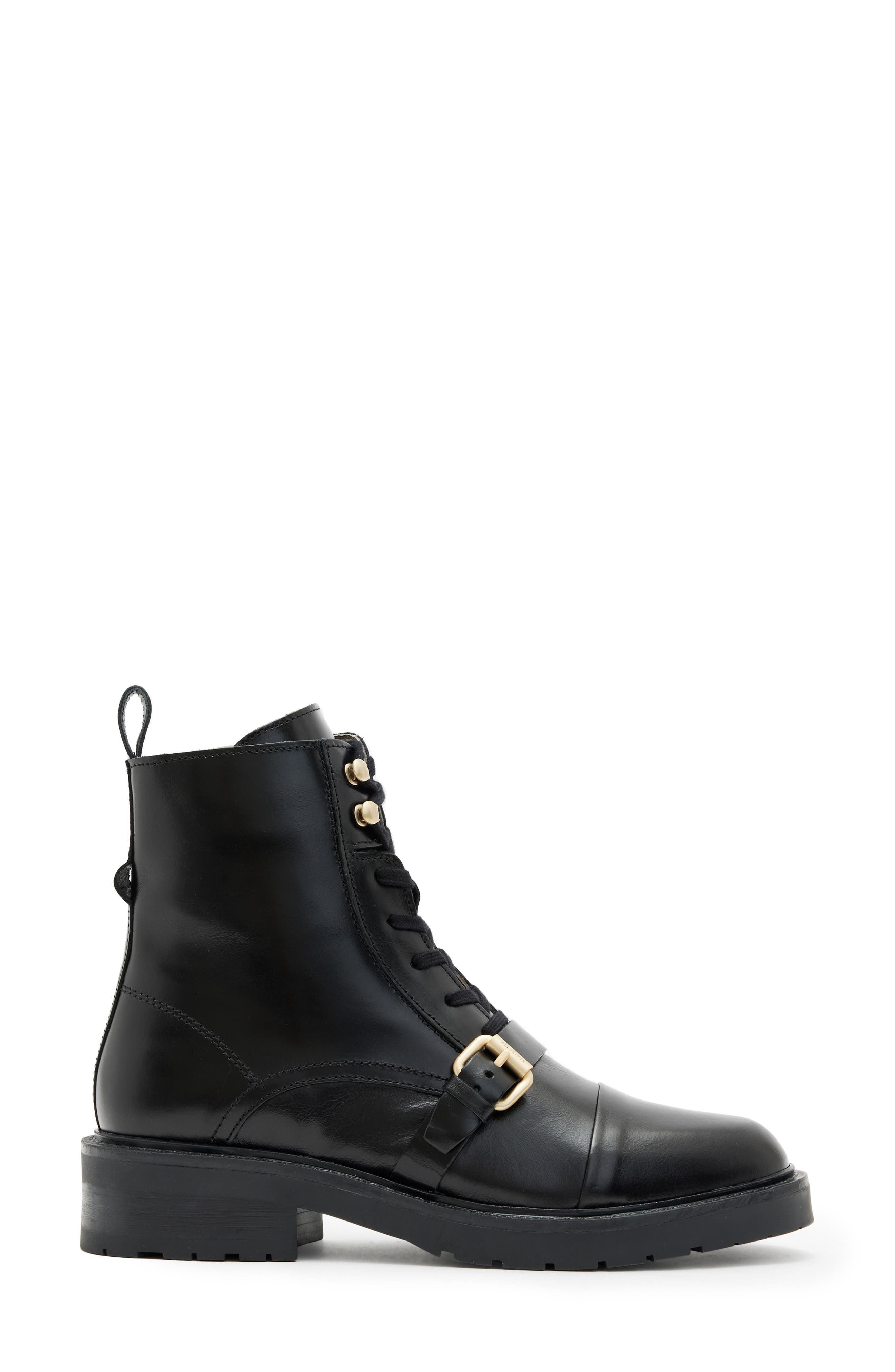 Donita Combat Boot, Alternate, color, BLACK/ WARM BRASS