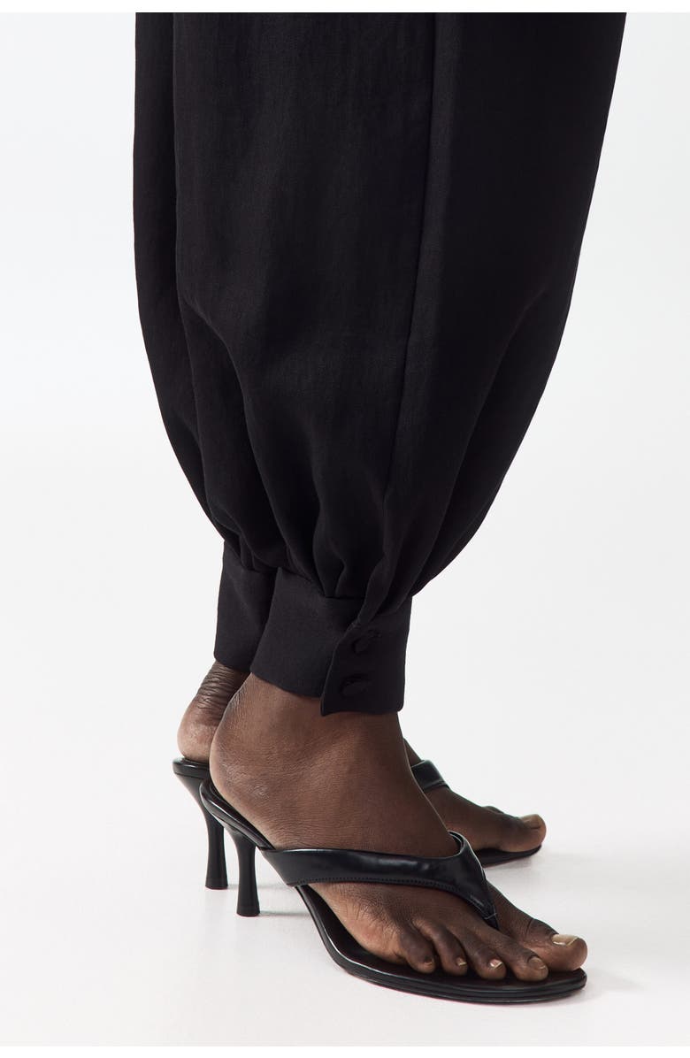 H&M Balloon-leg twill pants, Alternate, color, Black