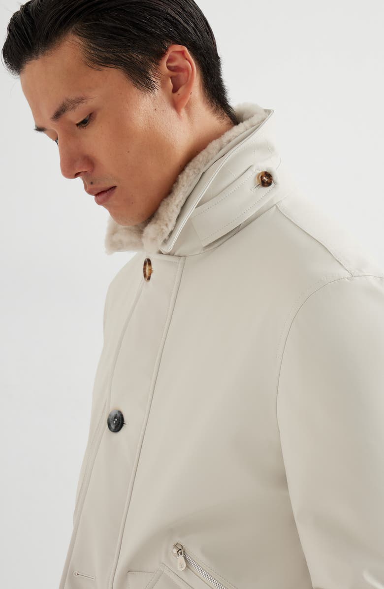 Brunello Cucinelli Bomber jacket with padding, Alternate, color, Panama