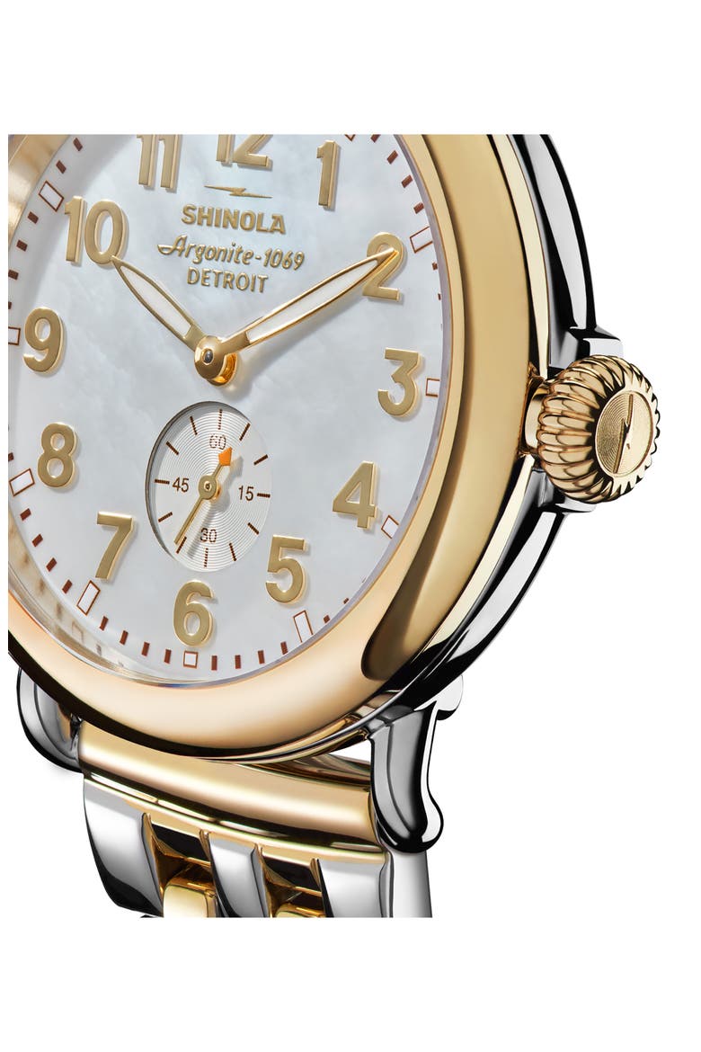 Runwell Sub Second Bracelet Watch, 41mm, Alternate, color, WHITE/ MOP