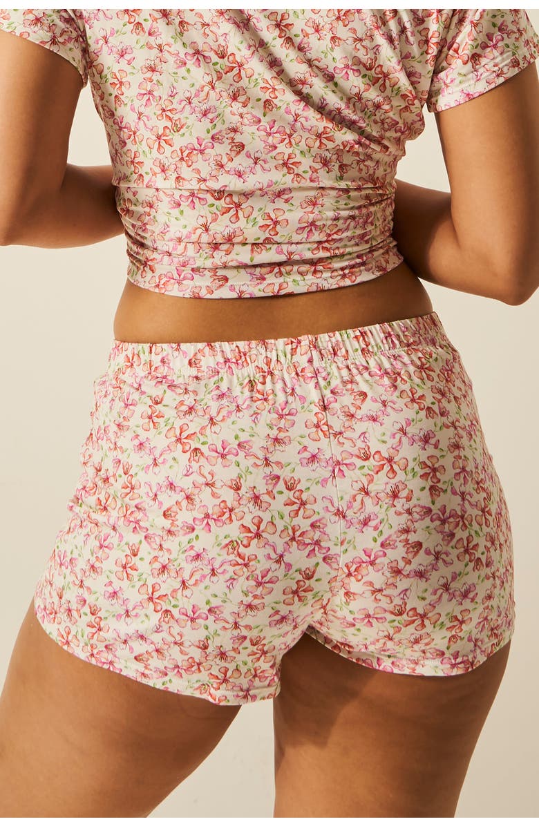 Stripe & Stare T-Shirt & Bed Short Set, Alternate, color,