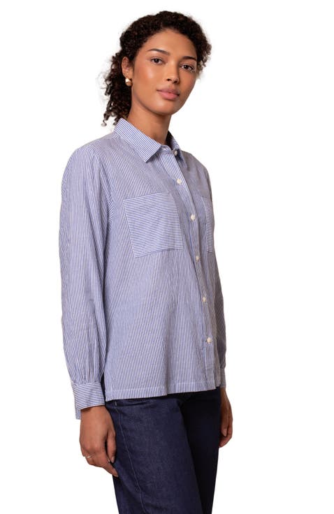 Side Split Striped Shirt