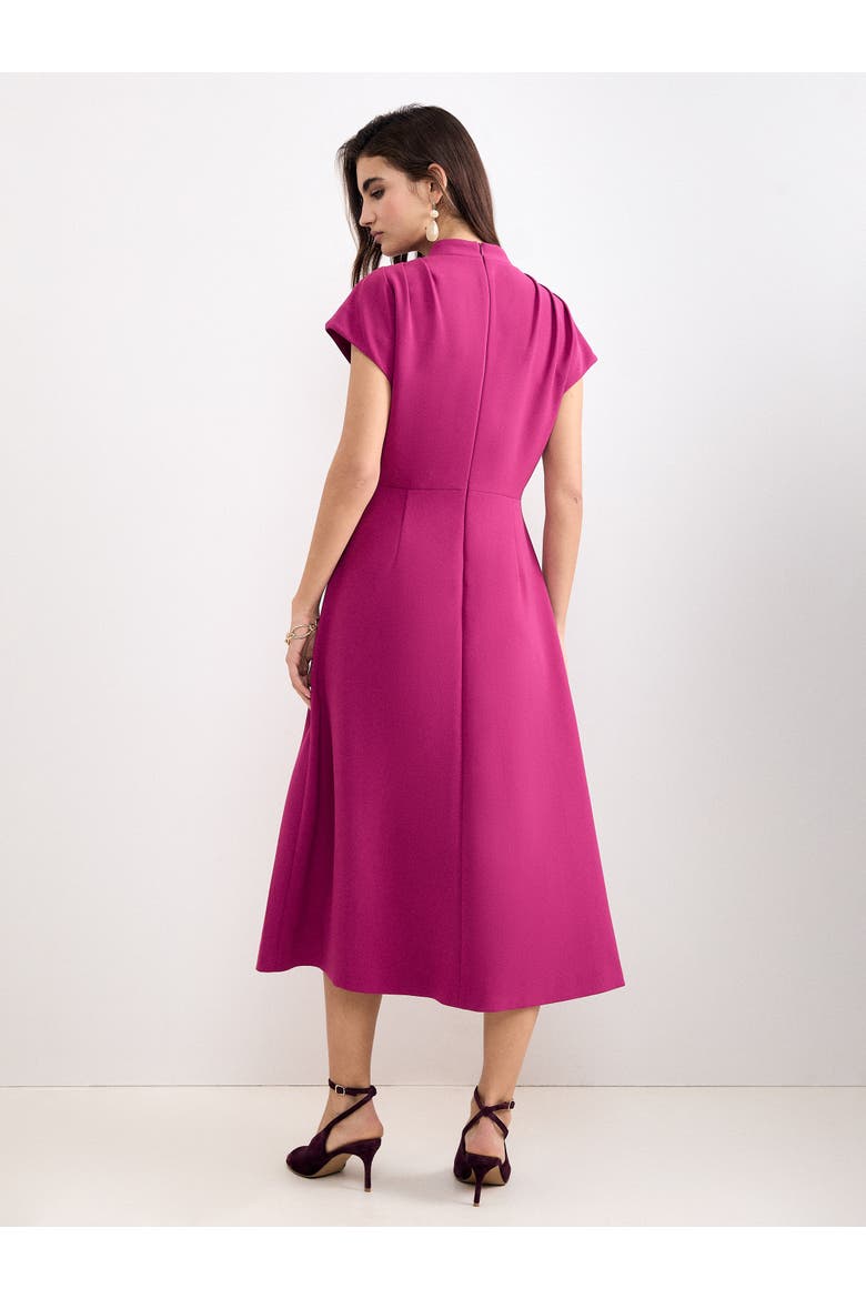 Hanna Pleated Dress, Alternate, color, Fuchsia