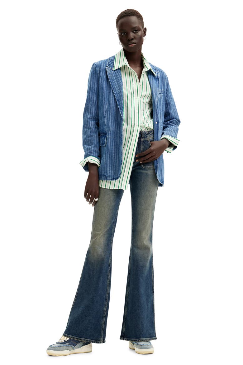 Danis Flare Jeans, Alternate, color, BLUE