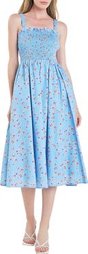 English Factory Smocked Floral Sundress