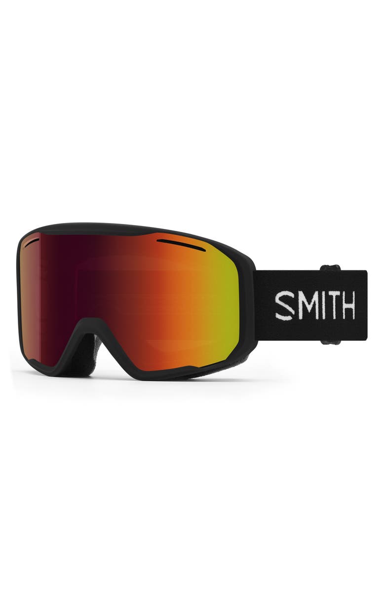 Smith Blazer Snow Goggles, Main, color, Black / Red Sol-X Mirror