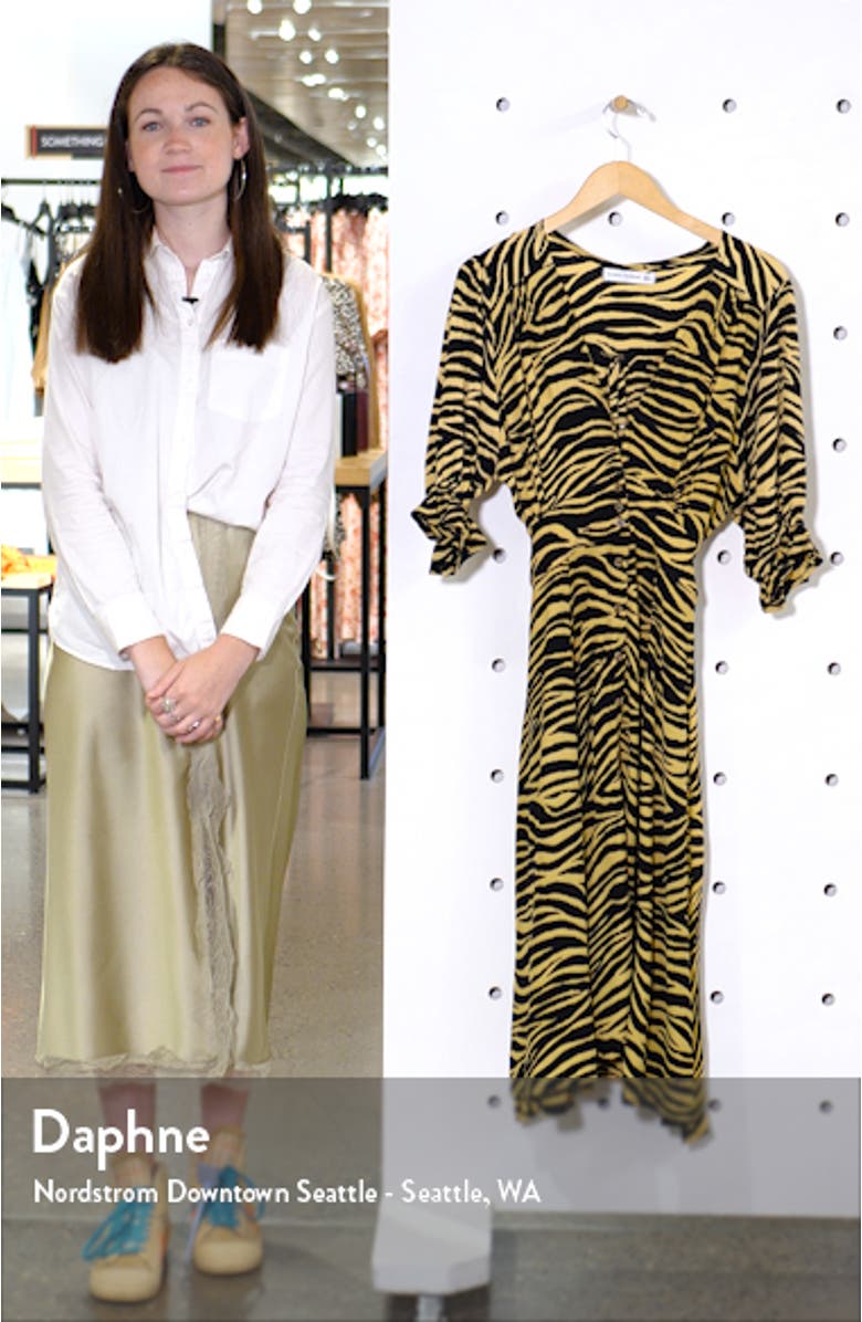 Rafa Zebra Print Midi Dress, sales video thumbnail