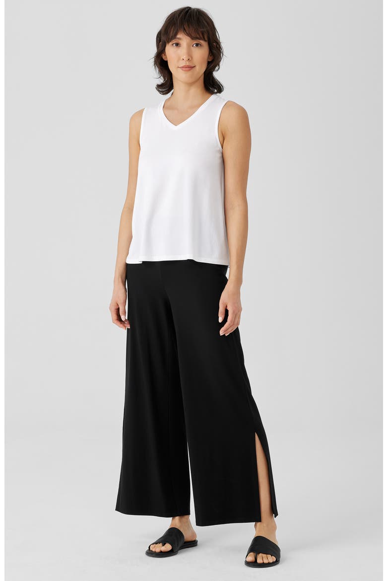 Slit Hem Ankle Pants, Alternate, color, BLACK