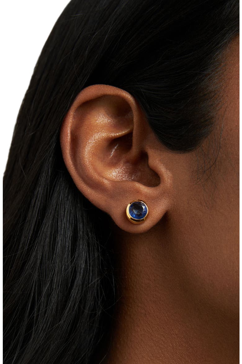 Signature Midi Knockout Stud Earrings, Alternate, color, TANZANITE