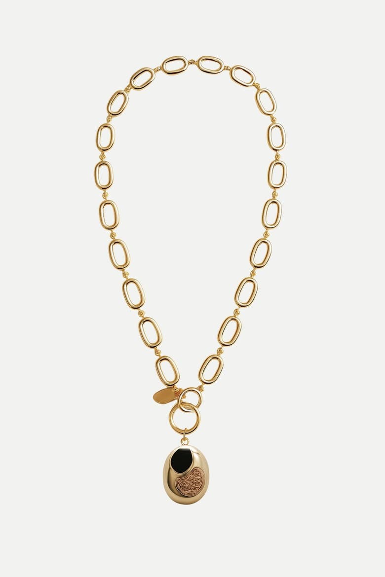Promise Pendant Necklace, Main, color, gold