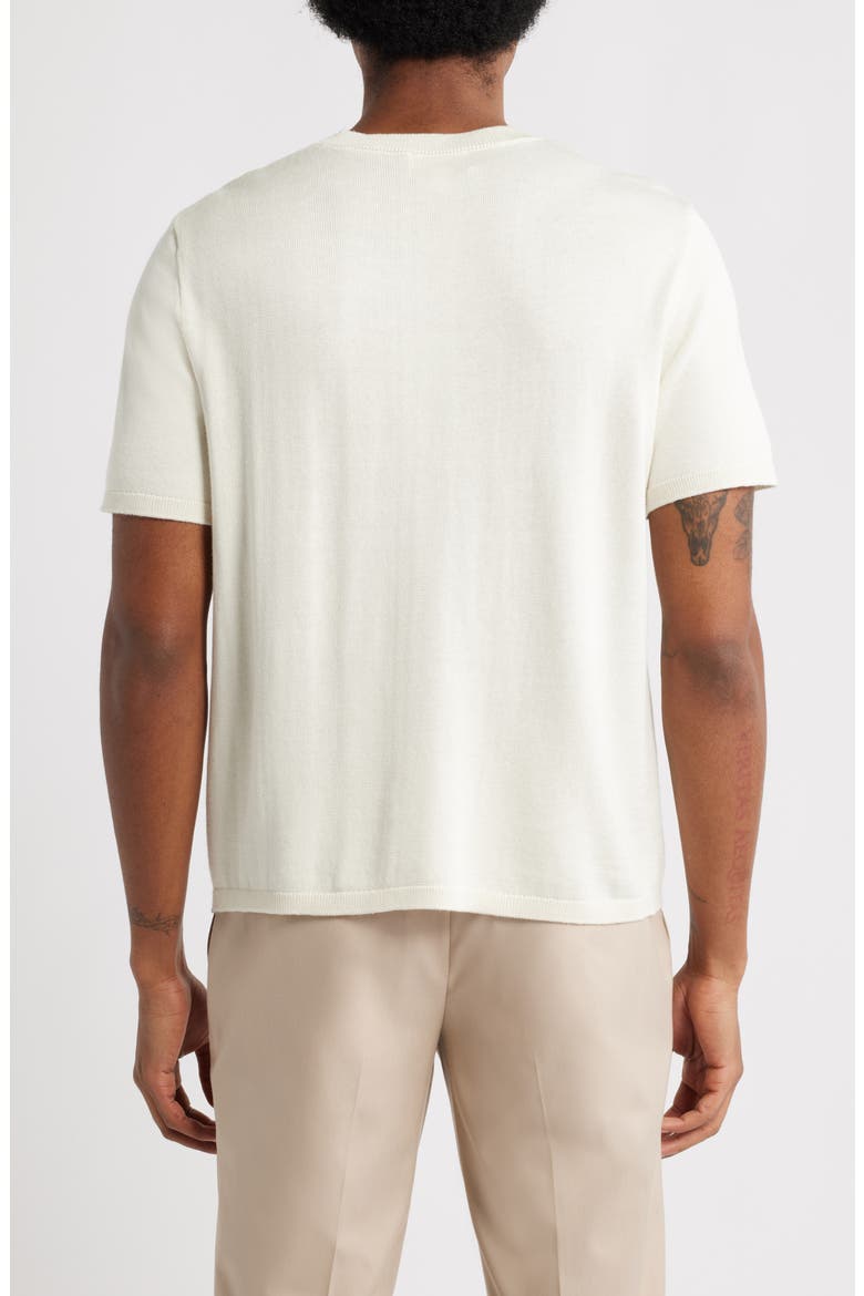 Short Sleeve Crewneck Sweater, Alternate, color, IVORY EGRET