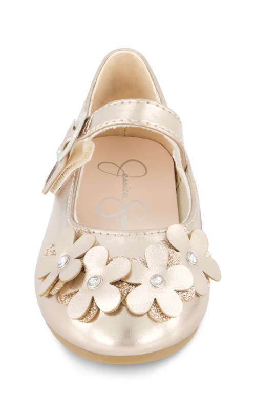 Jessica Simpson Kids' Amy Petal Mary Jane Flat In Gold